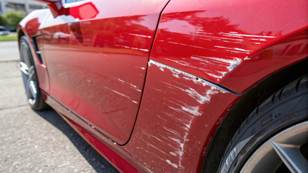 paint-scratches-on-red-vehicle