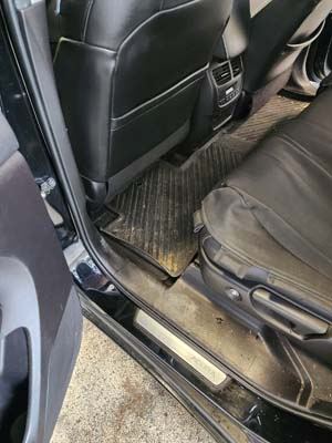 cura MDX back seat floor mats before