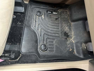 F150 driver side floor mat before image
