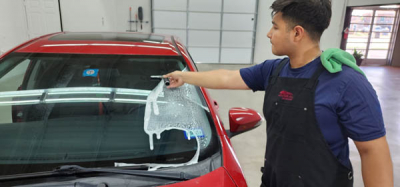 Finalizing window tint application