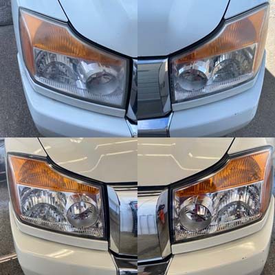 Headlight Restoration before  after